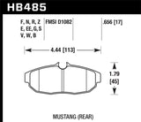 Hawk 08-09 Ford Mustang Bullitt / 05-12 GT / 07-08 Shelby GT HP-10 Race Rear Brake Pads - HB485S.656