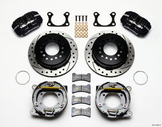 Wilwood Dynapro Low-Profile 11.00in P-Brake Kit Drilled Big Ford 2.36in Offset - 140-11387-D
