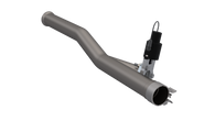 QTP 2018 Jeep Wrangler JL 4DR 2.5in 304SS Aggressor Cutout Mid Pipe - 525018