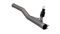 QTP 2018 Jeep Wrangler JL 4DR 2.5in 304SS Aggressor Cutout Mid Pipe - 525018