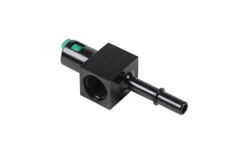 Aeromotive 3/8in Quick Connect with AN-08 port and 1/8in gauge port - 15121