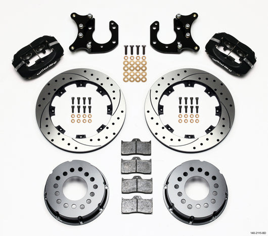 Wilwood Forged Dynalite P/S Rear Kit Drilled Rotor Big Ford 2.36in Offset - 140-2115-BD