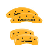 MGP 4 Caliper Covers Engraved Front & Rear MOPAR Red finish silver ch - 32004SMOPRD