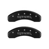 MGP 4 Caliper Covers Engraved Front & Rear Raptor Red finish silver ch - 10213SRPTRD