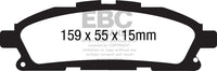 EBC 11+ Nissan Quest 3.5 Ultimax2 Front Brake Pads - UD1552