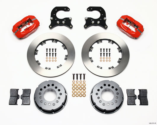 Wilwood Forged Dynalite P/S Rear Kit Red 58-64 Olds/Pontiac Ends - 140-2111-R