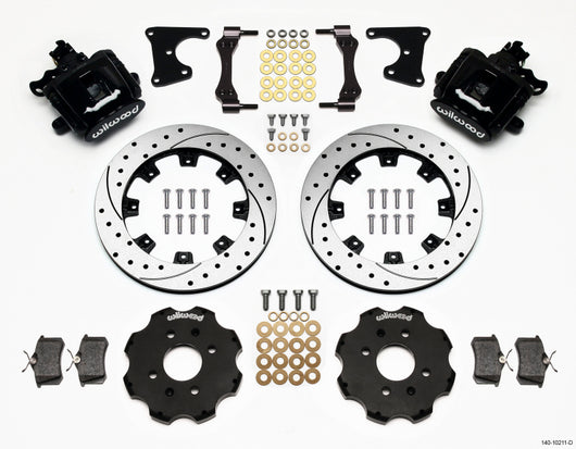 Wilwood Combination Parking Brake Rear Kit 12.19in Drilled Civic / Integra Drum 2.71 Hub Offset - 140-10211-D