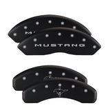MGP 4 Caliper Covers Engraved Front 2015/Mustang Engraved Rear 2015/Bar & Pony Black fnsh silver ch - 10204SMB2BK