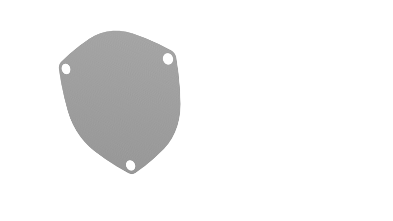QTP 4in Bolt-On QTEC 3 Bolt Cover Plate - 10400C