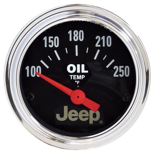 Autometer Jeep 52.4mm Short Sweep Electronic 100-250 Def F Oil Temperature Gauge - 880429