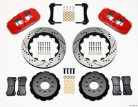 Wilwood AERO6 Front Hat Kit 14.00 Drilled Red 2005-2014 Mustang - 140-10830-DR