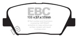 EBC 12+ Hyundai Azera 3.3 Greenstuff Front Brake Pads - DP21863