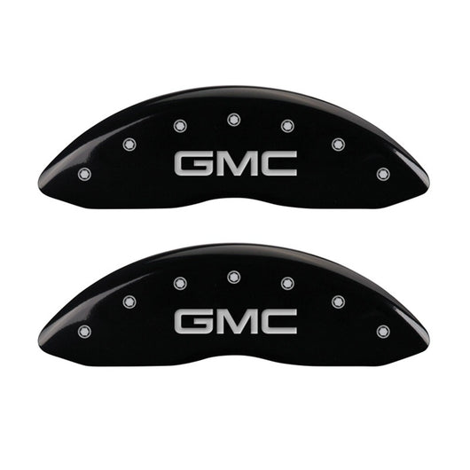 MGP 2 Caliper Covers Engraved Front GMC Black Finish Silver Characters 2008 GMC Canyon - 34213FGMCBK