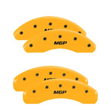 MGP 4 Caliper Covers Engraved Front & Rear MGP Yellow Finish Black Char 2000 Ford Ranger - 10227SMGPYL