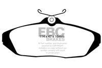 EBC 01-02 Dodge Viper 8.0 Redstuff Rear Brake Pads - DP31164C