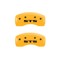 MGP 4 Caliper Covers Engraved Front Cadillac Rear STS Yellow Finish Black Char 2007 Cadillac XLR - 35010SSTSYL