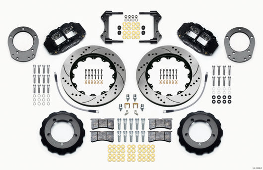 Wilwood Narrow Superlite 4R Front Hat Kit 14.00in Drilled 76-77 Ford Bronco Dana 44 w/Lines - 140-13330-D