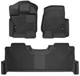 Husky Liners 17-19 Ford F-250 Super Duty CC w/Storage Box Front & 2nd Seat X-Act Floor Liners - 53388