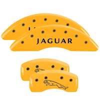 MGP 4 Caliper Covers Engraved Front & Rear MGP Yellow finish black ch - 39016SMGPYL