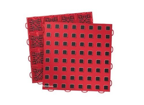 WeatherTech TechFloor 12in x 12in Solid Floor Tile w/ Raised Squares - Tan - 51T1212SS TN