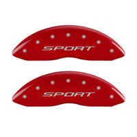 MGP 4 Caliper Covers Engraved Front & Rear 2015/Sport Red Finish Silver Char 2018 Ford Fusion - 10244SSPTRD