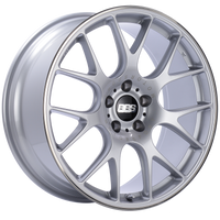 BBS CH-R 20x9 5x115 ET24 Diamond Silver Polished Rim Protector Wheel -82mm PFS/Clip Required - CH115DSPO