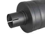 aFe MACH Force-Xp 409 SS Muffler w/ Black finish 2-1/2in Inlet & Oulet 14in x 16in Diameter - 49M00007-B