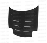 Seibon 93-02 Mazda RX7 FD3S TS Style Carbon Fiber Hood - HD9396MZRX7-TS