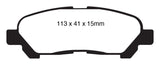EBC 09-13 Toyota Highlander 2.7 2WD/4WD Greenstuff Rear Brake Pads - DP61838