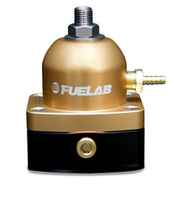 Fuelab 515 Carb Adjustable FPR 4-12 PSI (2) -6AN In (1) -6AN Return - Gold - 51504-5