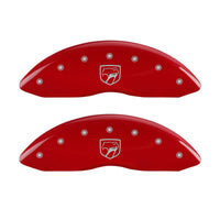 MGP 4 Caliper Covers Engraved Front Gen 2/Viper Engraved Rear Gen 2/Snake Red finish silver ch - 12203SSNPRD