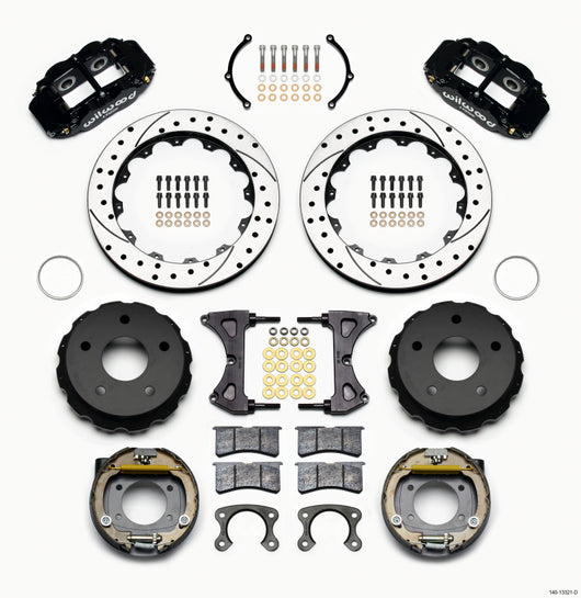 Wilwood Narrow Superlite 4R Rear P-Brk Kit 12.88in Drilled Small Ford 2.36in Off Bronco 5 x 5.50 - 140-13321-D