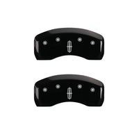 MGP 4 Caliper Covers Engraved Front Lincoln Engraved Rear Star logo Black finish silver ch - 36021SLC1BK