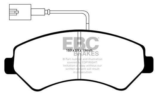 EBC 2014-2016 Ram Trucks Promaster 3.0L TD Greenstuff Front Brake Pads - DP61969/2