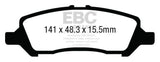 EBC 12+ Dodge Dart 1.4 Turbo Redstuff Rear Brake Pads - DP33009C