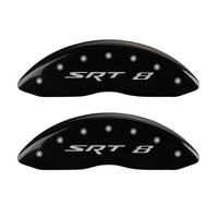 MGP 4 Caliper Covers Engraved Front & Rear SRT8 Black finish silver ch - 42002SSR8BK