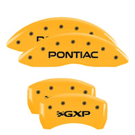 MGP 4 Caliper Covers Engraved Front Pontiac Rear Gxp Yellow Finish Black Char 2008 Pontiac G8 - 18011SPXPYL