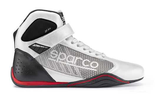 Sparco Shoe Omega KB6 38 Wht/Sil - 00125738BISI