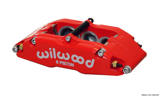 Wilwood Caliper-BNSL6-RH-Red 1.62/1.12/1.12in Pistons 1.10in Disc - 120-13382-RD