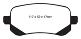 EBC 08-11 Chrysler Town & Country 3.3 Yellowstuff Rear Brake Pads - DP41840R