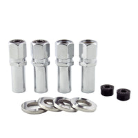 McGard Hex Lug Nut (Drag Racing X-Long Shank) M12X1.5 / 13/16 Hex / 2.475in. Length (4-Pk) - Chrome - 63002