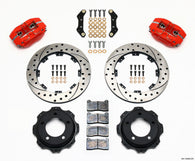 Wilwood Dynapro Rear Kit 12.19in Drill-Red Backdraft Cobra (BMW E36 Based) - 140-10960-DR