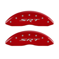 MGP 4 Caliper Covers Engraved Front & Rear SRT Red finish silver ch - 32006SSRTRD