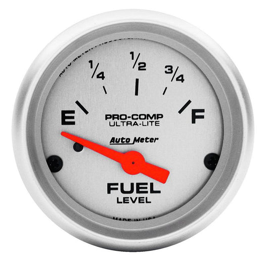 Autometer Ultra-Lite 52mm 240 OHMS Empty/33 OHMS Full Short Sweep Electronic Fuel Level Gauge - 4316