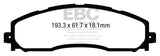 EBC 13+ Ford F250 (inc Super Duty) 6.2 (2WD) Extra Duty Rear Brake Pads - ED93016