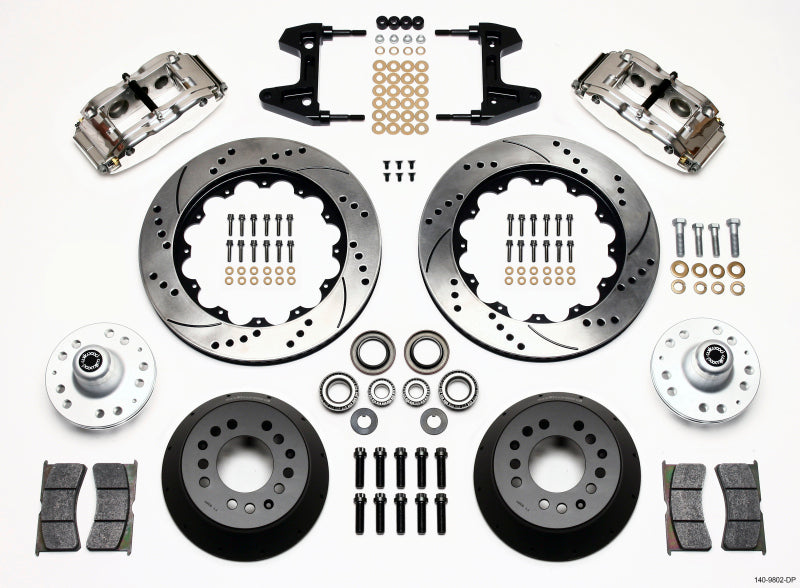 Wilwood Narrow Superlite 6R Front Hub Kit 14.00in Drill Pol 74-80 Pinto/Mustang II Disc Spindle only - 140-9802-DP
