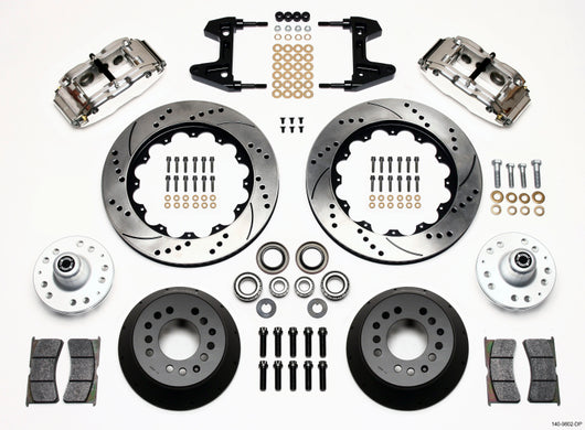 Wilwood Narrow Superlite 6R Front Hub Kit 14.00in Drill Pol 74-80 Pinto/Mustang II Disc Spindle only - 140-9802-DP