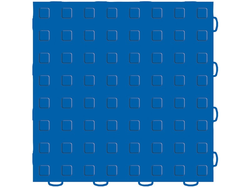 WeatherTech TechFloor 12in x 12in Solid Floor Tile w/ Raised Squares - Blue - 51T1212SS BL