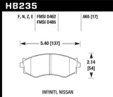 Hawk 91-96 Infiniti G20/ Nissan 240SX/ Sentra HPS Street Front Brake Pads - HB235F.665