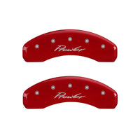 MGP 4 Caliper Covers Engraved Front & Rear Prowler Red finish silver ch - 32014SPRLRD